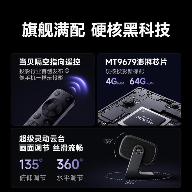 Pro3600流明高亮度白天观影毫无压力麻将胡了618客厅投影仪选择当贝F7(图6)